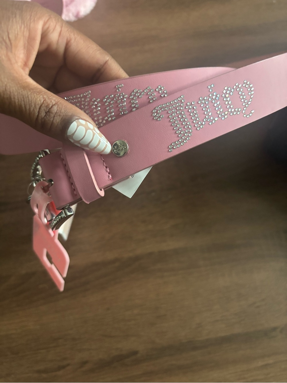 Juicy Couture Pink Crystal Logo Strap